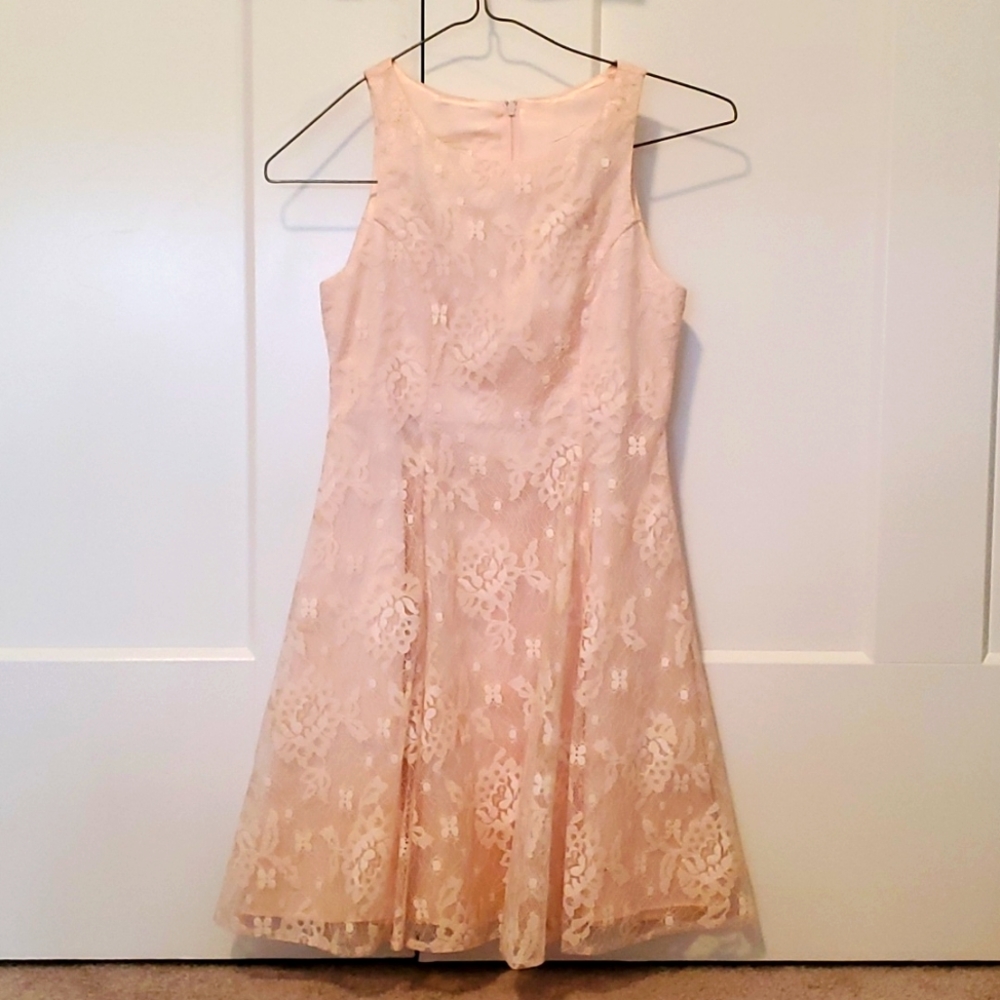 Jessica McClintock Girls Dress Sz 8 🌸 Light Pink Color Excellent Condition!